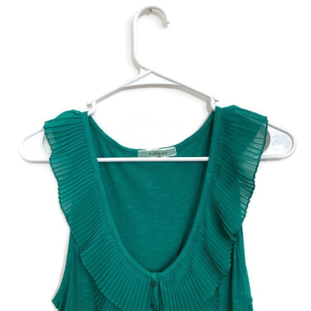 Pleione Anthropologie Turquoise Tank Top Sz M - Picture 2 of 4